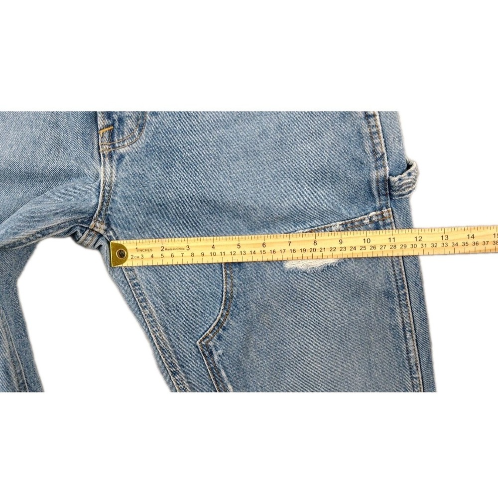 Abercrombie Fitch Double Knee Carpenter Jeans Men 32X32 Baggy Distress Y2K - Picture 9 of 13